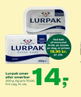 Lurpak smør eller smørbar