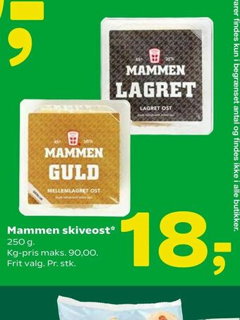 Coop 365 Mammen skiveost tilbud