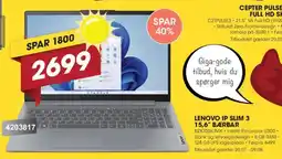 Punkt1 Lenovo ip slim 3 15,6" bærbar tilbud