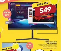 Punkt1 Cepter pulse 21,5" full hd skærm tilbud
