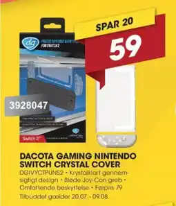 Punkt1 Dacota gaming nintendo switch crystal cover tilbud