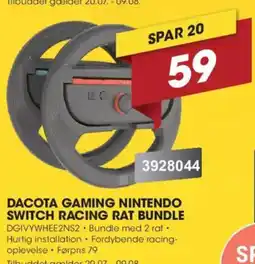 Punkt1 Dacota gaming nintendo switch racing rat bundle tilbud