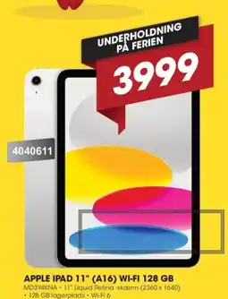 Punkt1 Apple ipad 11" (a16) wi-fi 128 gb tilbud