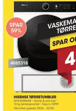 Punkt1 Hisense tørretumbler tilbud