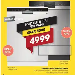 Punkt1 Siemens opvaskemaskine tilbud