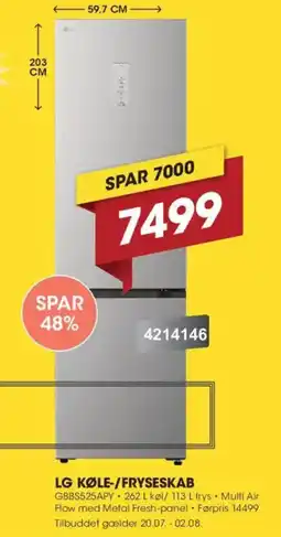 Punkt1 Lg køle-/fryseskab tilbud