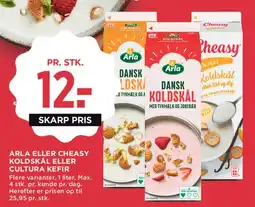 MENY Arla eller Cheasy Koldskål / Cultura Kefir tilbud