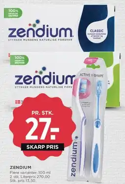 MENY Zendium tandpasta / tandbørste tilbud