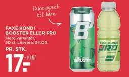 MENY Faxe Kondi Booster eller Booster Pro tilbud