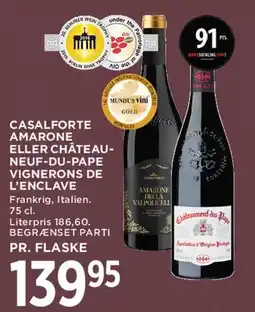 MENY Casalforte Amarone eller Châteauneuf-du-Pape tilbud