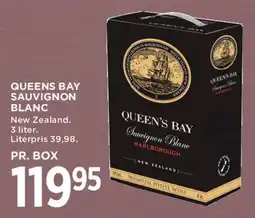 MENY Queen's Bay Sauvignon Blanc (box) tilbud