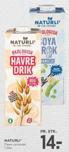 MENY Naturli' drikkevarer tilbud