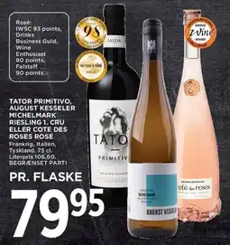 MENY Vin - pr. flaske (flere varianter) tilbud