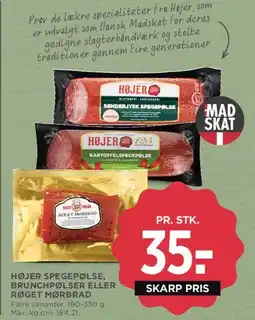 MENY Højer spegepølse / pølser tilbud