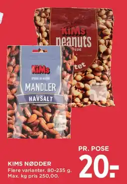 MENY Kims nødder / mandler tilbud