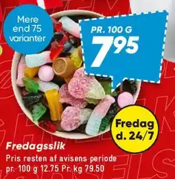 Bilka Fredagsslik / blandet slik tilbud