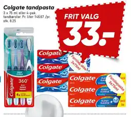 Bilka Colgate tandpasta eller tandbørster tilbud