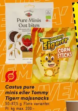 Bilka Castus Pure Minis Oat Bites / Tommy Tiger Corn Sticks tilbud