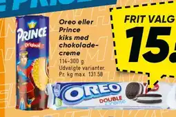 Bilka Oreo eller Prince kiks med chokolade-creme tilbud