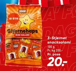 Bilka 3-Stjernet / Stjernhaps snack salami tilbud