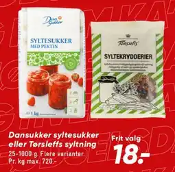 Bilka Dansukker syltesukker / Syltekrydderi tilbud