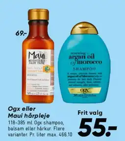 Bilka OGX / Maui hårpleje tilbud