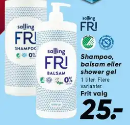 Bilka Salling FRI shampoo / balsam / shower gel tilbud