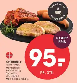 SPAR Grillbakke (Frankfurter, marinerede koteletter og spareribs) tilbud