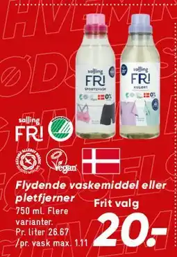 Bilka Flydende vaskemiddel eller pletfjerner (Fri) tilbud