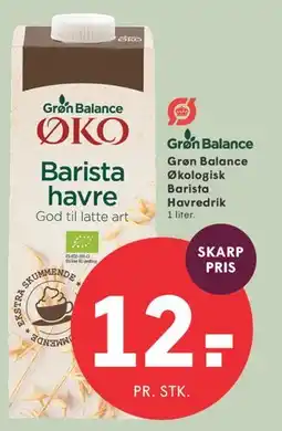 SPAR Grøn Balance ØKO Barista havre tilbud