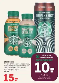 SPAR Starbucks Protein Drink / Tripleshot Espresso tilbud