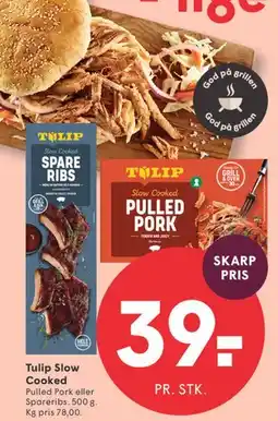 SPAR Tulip Slow Cooked Pulled Pork / Spareribs tilbud