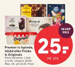 SPAR Premier Is - Ispinde / Isbåd / Frisko Is Originals tilbud