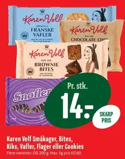 Min Købmand Karen Volf Småkager, Bites, Kiks, Vafler eller Cookies tilbud