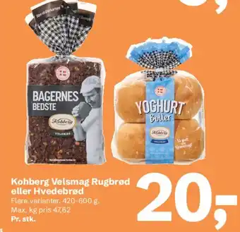 Kohberg Velsmag Rugbrød eller Hvedebrød
