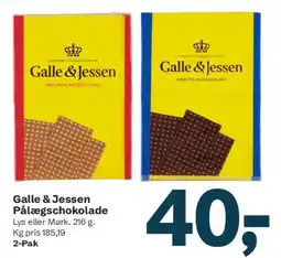 Let-Køb Galle & Jessen Pålægschokolade tilbud