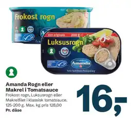Let-Køb Amanda Rogn eller Makrel i Tomatsauce tilbud
