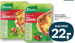 Let-Køb Knorr Lasagne eller Lasagnette tilbud
