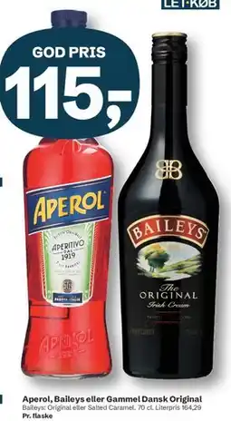 Let-Køb Aperol, Baileys eller Gammel Dansk Original tilbud