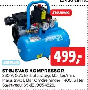 jem & fix Støjsvag kompressor tilbud