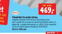 jem & fix TRAPEZ PLADE OPAL tilbud