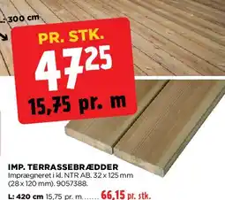 jem & fix Imp. terrassebrædder (grøn/impregneret) tilbud