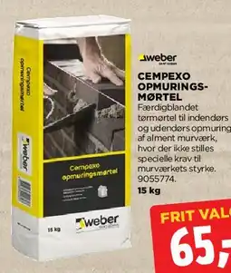 jem & fix Cempexo opmuringsmørtel tilbud