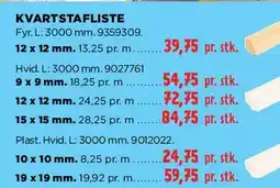 jem & fix KVARTSTAFLISTE tilbud