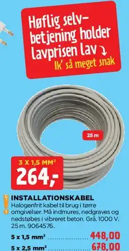 jem & fix Installationskabel tilbud