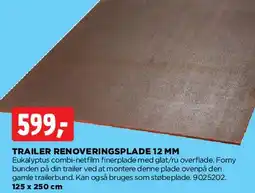 jem & fix Trailer renoveringsplade 12 mm tilbud