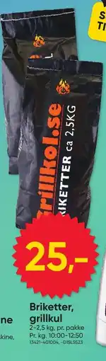 BigDollar Briketter, grillkul tilbud