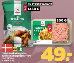 Netto Hel kylling / hakket kylling tilbud