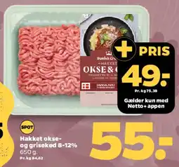 Netto Hakket okse- og grisekød tilbud
