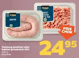 Netto Velsmag medister / hakket grisekød tilbud